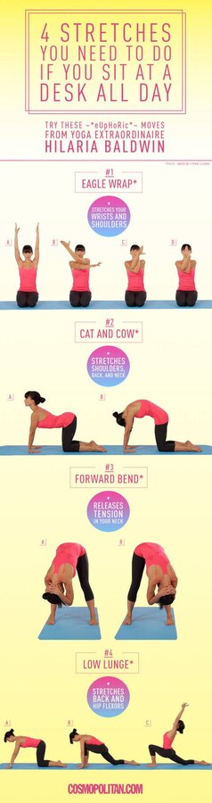 4 Stretches You Need to Do if You Sit at a Desk All Day by Hilary Baldwin, cosmopolitan #Yoga ...jpg