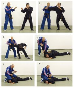 Combat hapkido founder John Pellegrini performs an armbar takedown and s-lock.jpg