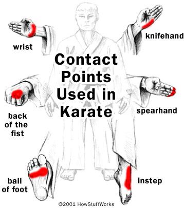 Different Contact points used in Karate. Important to get them correct or you could break your...jpg