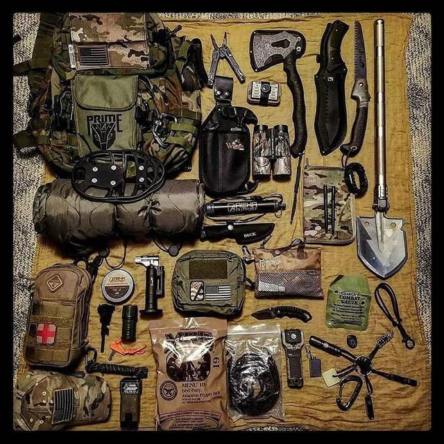Finally getting my hiking stuff together. Gear layout by the following brands, @alphaoutpost  ...jpg