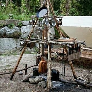 Finished with this temporary camp kitchen. Now this is what I call a camp kitchen! Double tap ...jpg