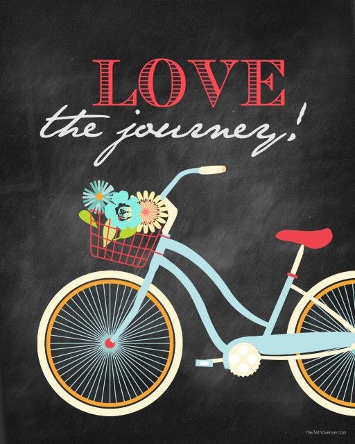 Free Printables - Super cute ''Love the Journey'' Printables. Four colors to choose from at th...jpg