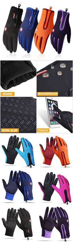 #men #women Windproof Touch Screen Fleece Cycling Gloves #fashion #style Shopping, Eldiven, So...jpg