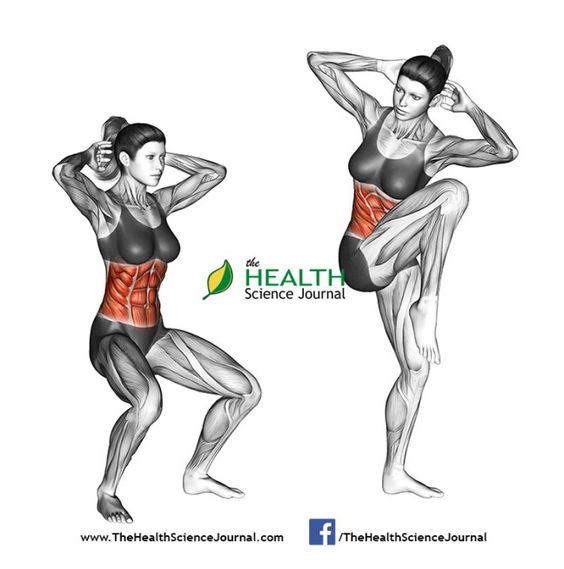  Sasham _ Dreamstime.com - Fitness exercising. Quarter Squat Crunch. Female Fitness Man, Vücut...jpg