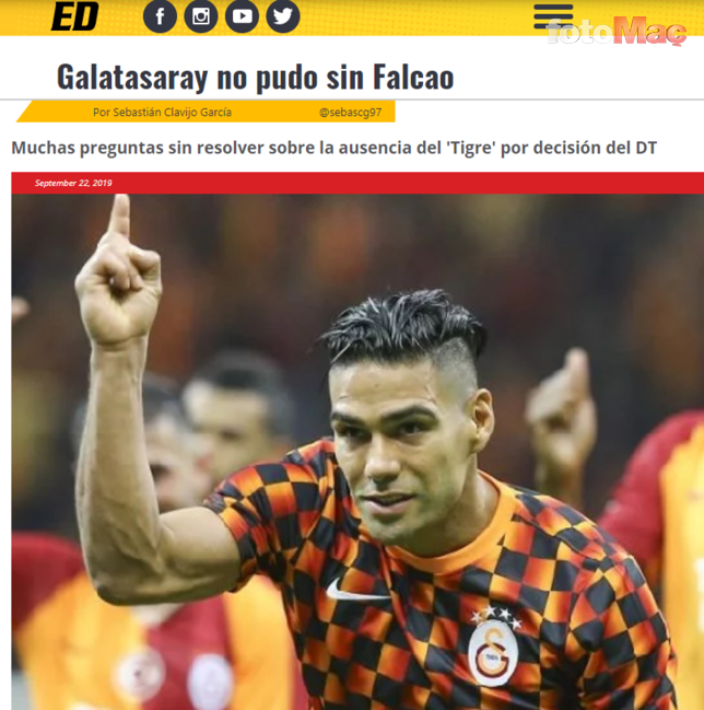 Galatasaray'a Radamel Falcao tepkisi: Son dakika oyuna almak saygısızlıktır!