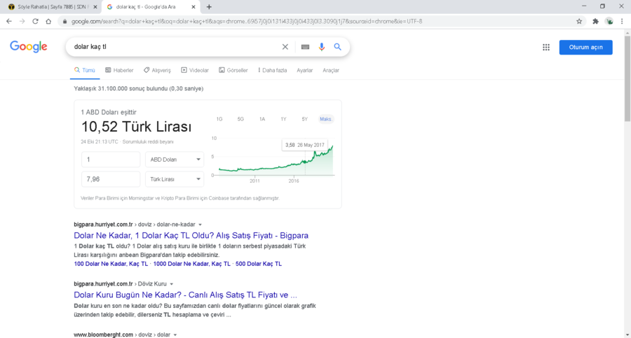 dolar kaç tl - Google'da Ara - Google Chrome 25.10.2020 10_00_32.png