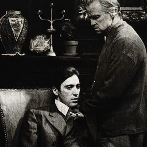 Vito Corleone and Michael Corleone Wallpaper.