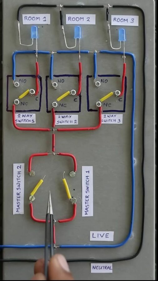 0 12 Master switch wiring with two way switch (DPDT) demonstration #diy #wiring Robison.jpg