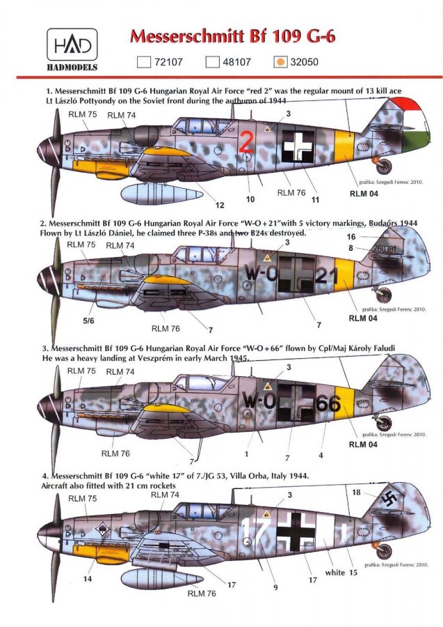 $12.99 - Hungarian Aero Decals 1_32 Messerschmitt Bf-109G-6 German Fighter #ebay #Collectibles.jpg