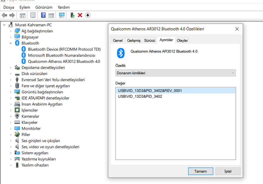 bluetooth cihaz eklenmiyor win10