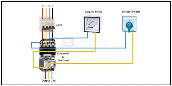 3 phase motor ampere meter wiring 3 Phase Motor Ampere meter wiring This diagram shows how to ...jpg