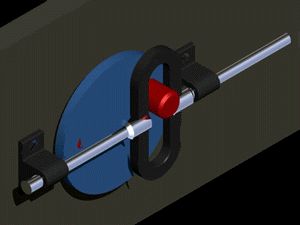 A scotch yoke animation; created and rendered in Autodesk Inventor. Scotch Yoke is a mechanism...jpg