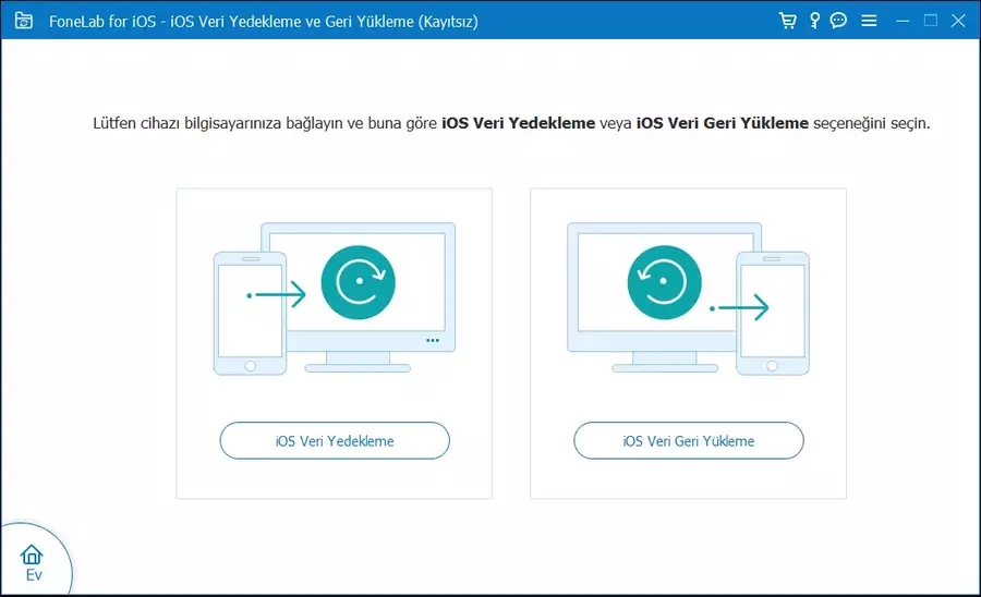Aiseesoft FoneLab iOS Data Backup & Restore – Yazılım Arayüzü