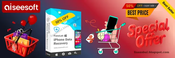 Aiseesoft FoneLab iPhone Data Recovery for recovering deleted or lost data from iPhone, iPad, and iPod touch, available with a 50% discount coupon codes lifetime license (6 Devices).