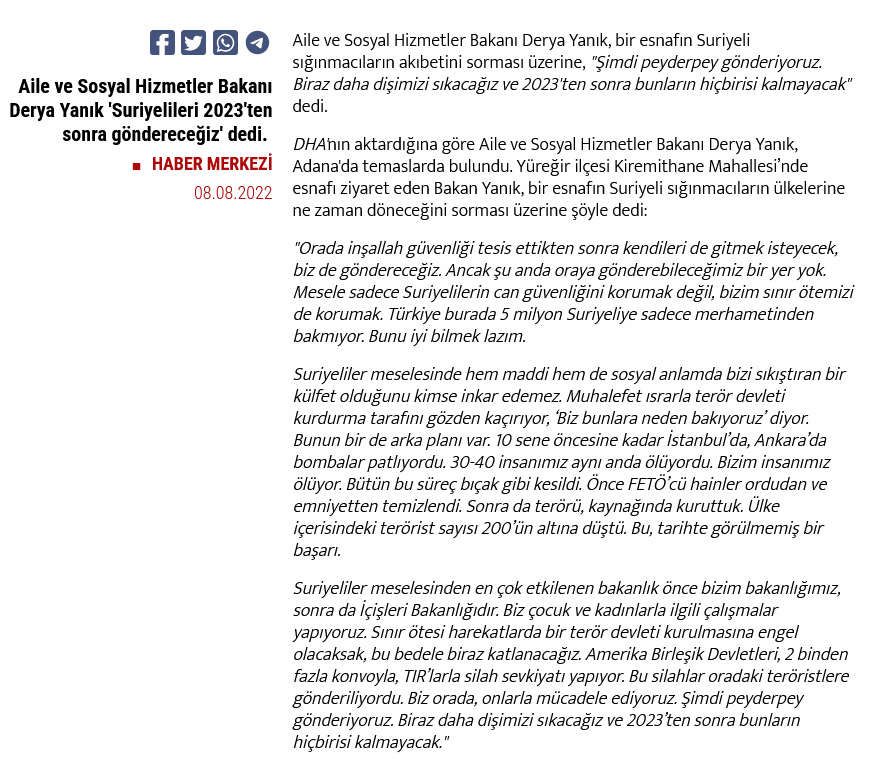 Bakan Yanık'tan 'Suriyeli' açıklaması Dişimizi sıkacağız ve 2023'ten sonra bunların hiçbirisi ...png