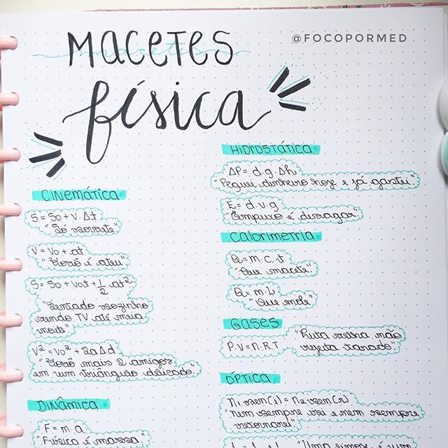 Bom diaaaa, meus amores! Trouxe hoje para vocês alguns macetes para gravar as fórmulas de físi...jpg