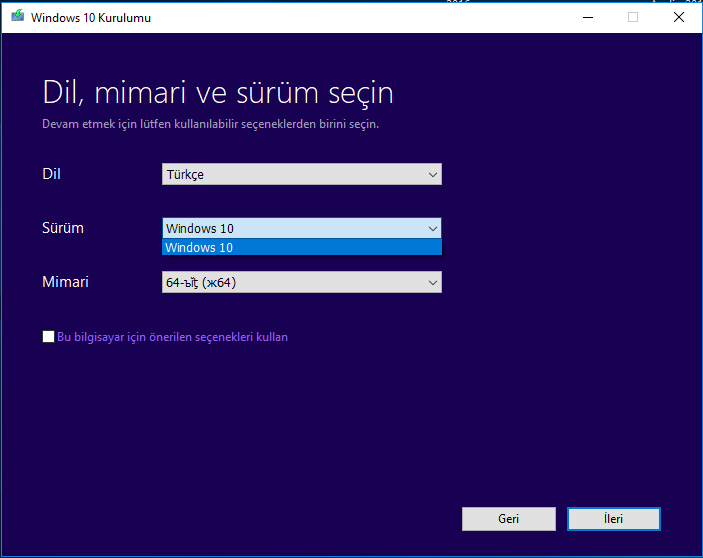 öğrenciler için windows 10 indir