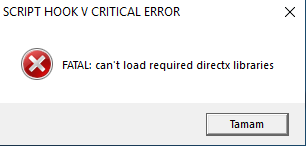 Script hook critical error