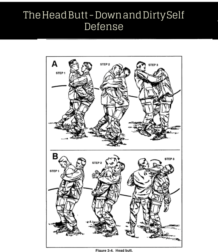 Head Butt - Self Defense Tips - This is dirty. But, only using clean self defense moves could ...png