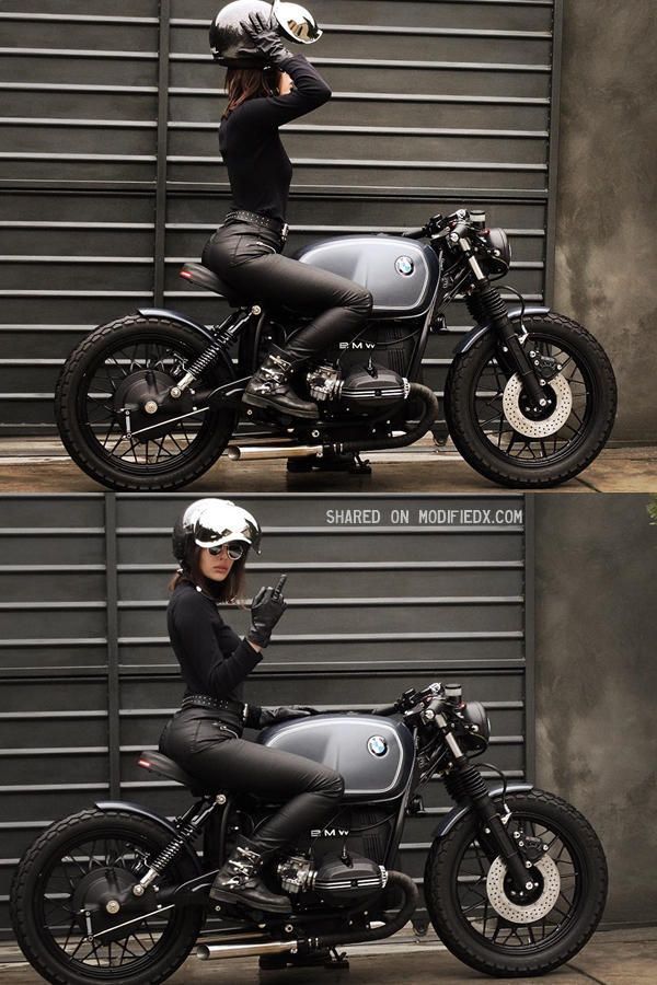 Hei_es Girl mit einem Custom 1978 BMW R 45 Cafe Racer  #custom #einem #racer,  #BestMotorcycle...jpg