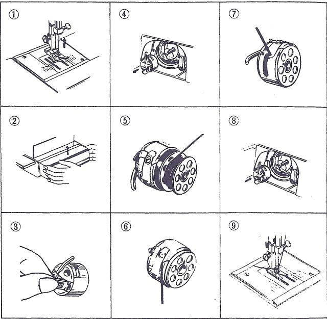 instructions on how to use a sewing machine with pictures and instructions for the attachments.jpg