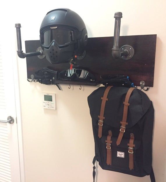 Motorcycle Helmet Rack, Scooter Helmet Rack, Helmet Holder, Helmet Storage, Gear Holder, Gear ...jpg