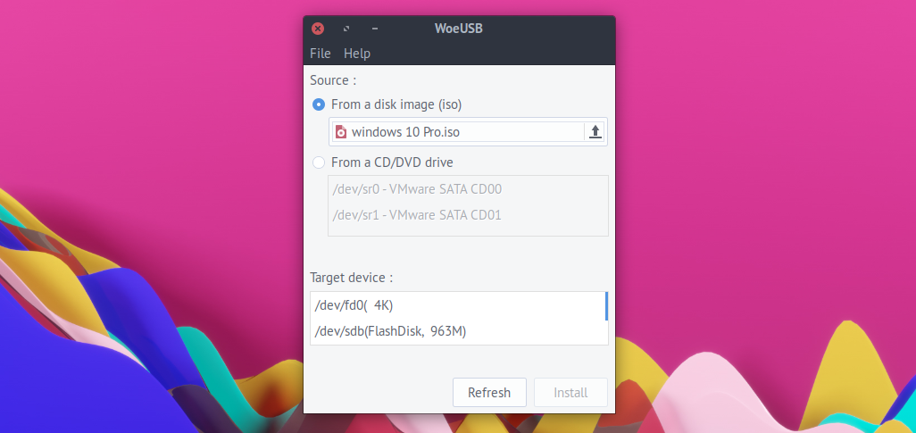 Woeusb как установить в ubuntu