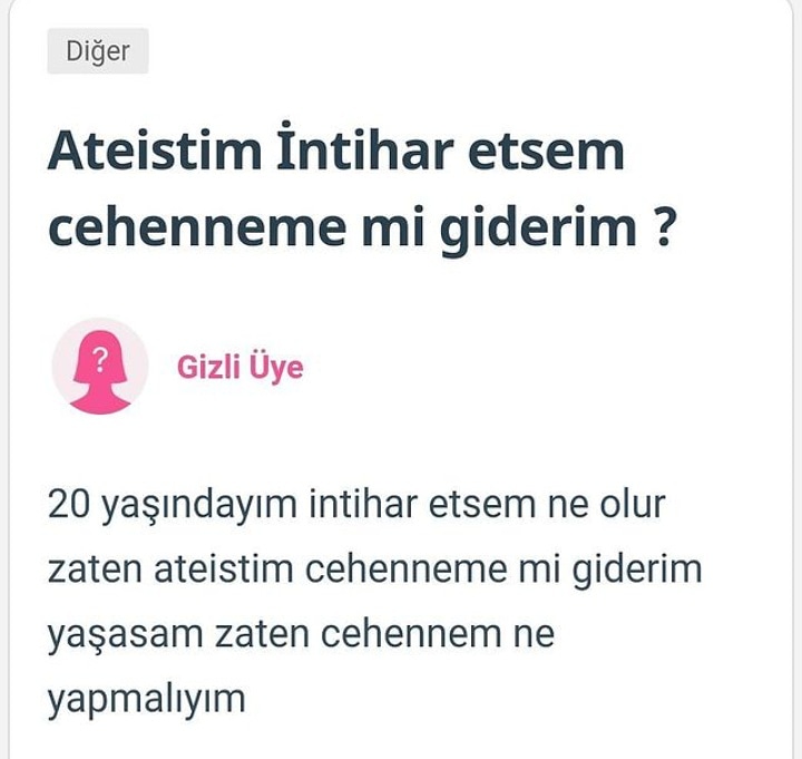 Yaşasam zaten cehennem.