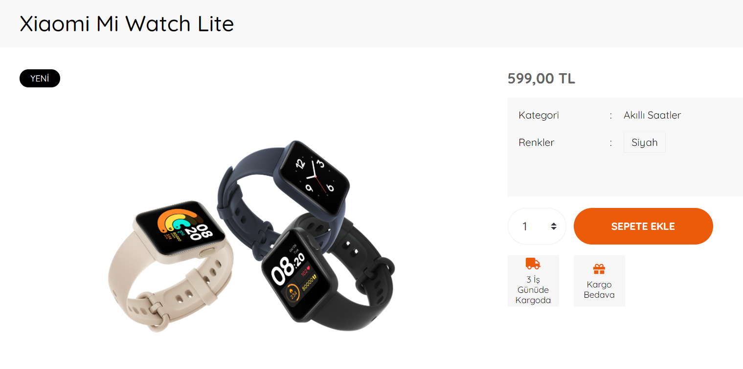 Xiaomi Mi Watch Lite