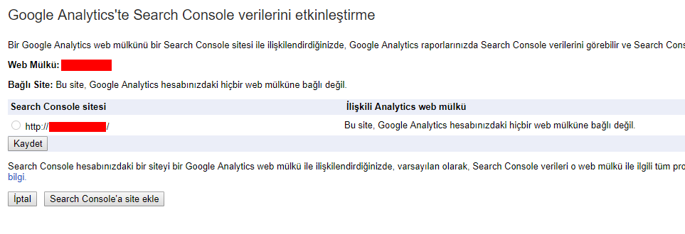 Search console google analytics