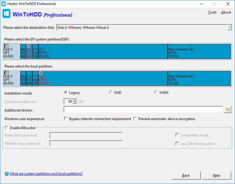 Windows'u yeniden yükle onay kutusu