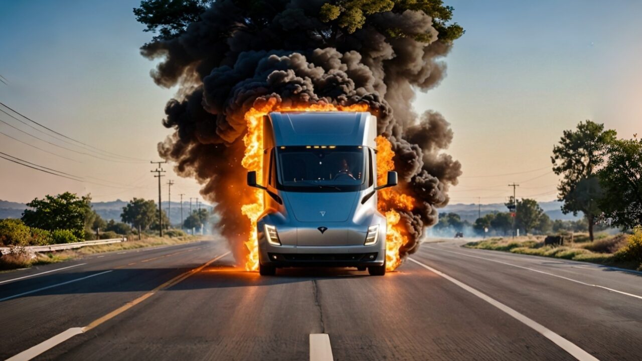 tesla-semi-elektrikli-tir-yangin