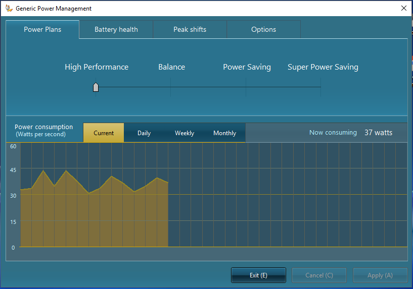 Power manager. The Management of Power. Generic Power Manager. NB Power Management features. Power Management options —> HP Power profile —>.