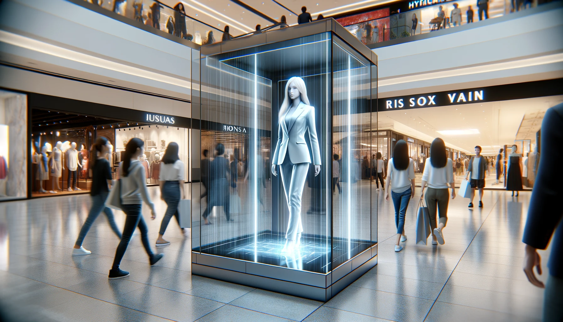 Hologram kadın avm holobox