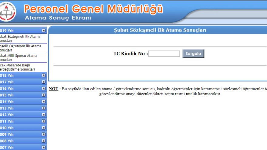 2019 MEB sözleşmeli öğretmenlik atama sonuçları sorgulama başladı! atama.meb.gov.tr kilitlendi