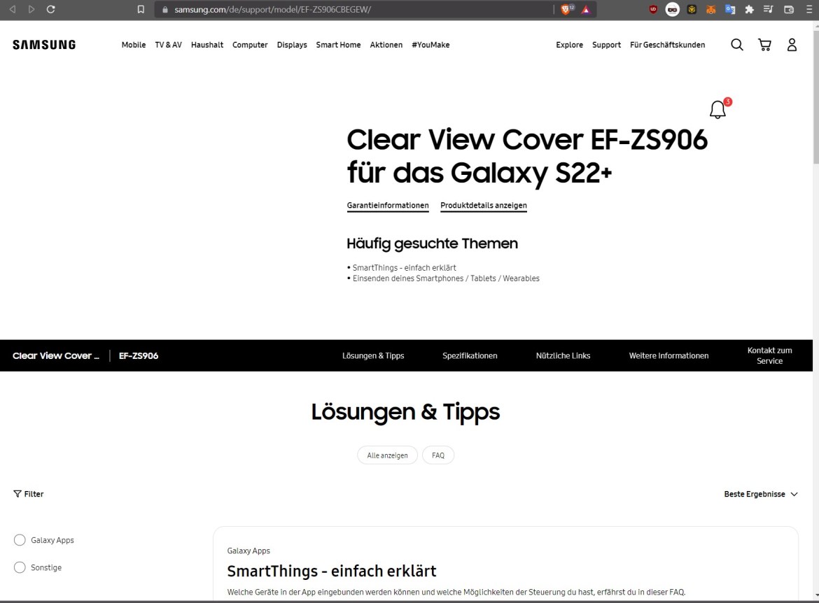 Galaxy S22 serisi, Samsung'un web sitesinde yerini aldı