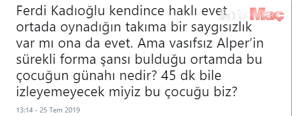 Fenerbahçe'de Ferdi Kadıoğlu isyanı! Alper Potuk...