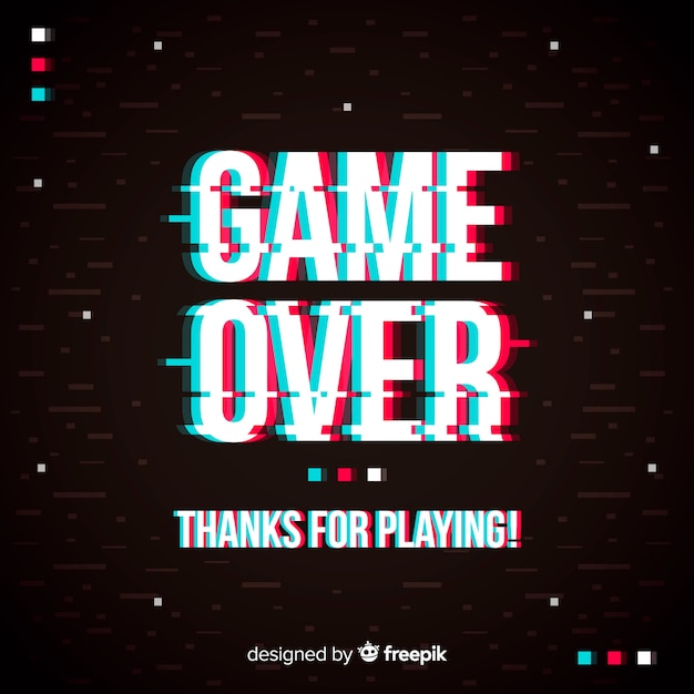 Free Vector | Glitch game over background