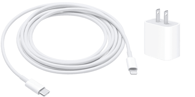 Lightning - USB kablosu ve USB-C duvar adaptörü Lightning - USB kablosu ve USB-C duvar adaptörü